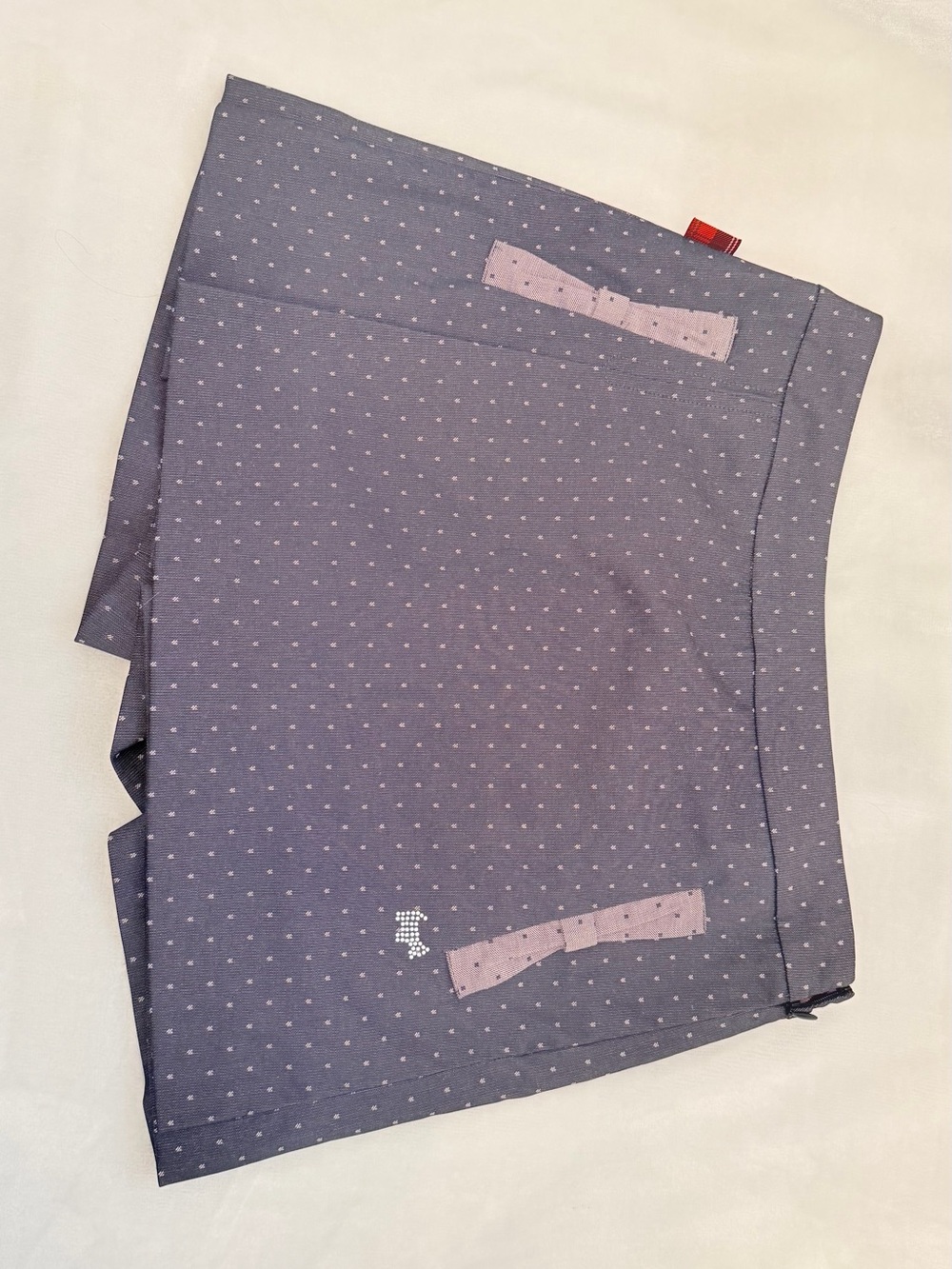 Women's Polka Dot Skort with Accent Tabs - Gray